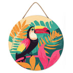 Peinture Par Numéro Sur Disque En Bois - Toucan Tropical