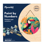 Peinture Par Numéro Sur Disque En Bois - Toucan Tropical