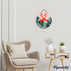 Paint By Numbers On Wood Disc - Tropical Flamingos