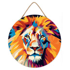 Peinture Par Numéro Sur Disque En Bois - Lion