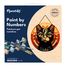 Peinture Par Numéros - Peinture Par Numéro Sur Disque En Bois - Chat Noir Art Déco