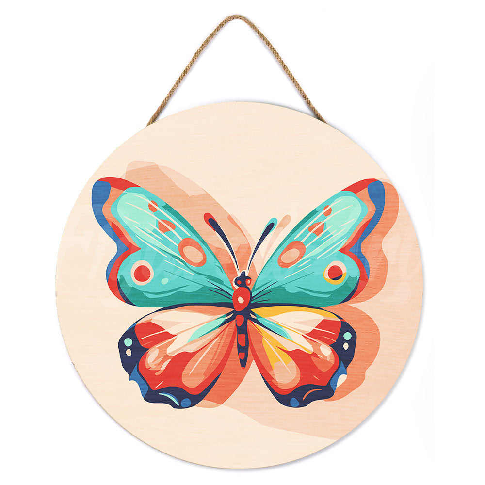 Peinture Par Numéro Sur Disque En Bois - Papillon