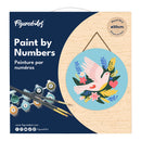 Peinture Par Numéros - Peinture Par Numéro Sur Disque En Bois - Oiseau Et Fleurs