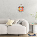 Peinture Par Numéro Sur Disque En Bois - Mandala Floral