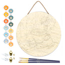 Peinture Par Numéros - Peinture Par Numéro Sur Disque En Bois - Café Du Matin