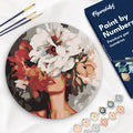 Peinture Par Numéro Sur Disque En Bois - Beauté Derrière Les Fleurs