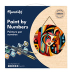Pintura por números sobre disco de madera - Mujer abstracta estilo Picasso