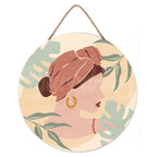Paint by Numbers on Wooden Disc - Woman in Turban in Profile
