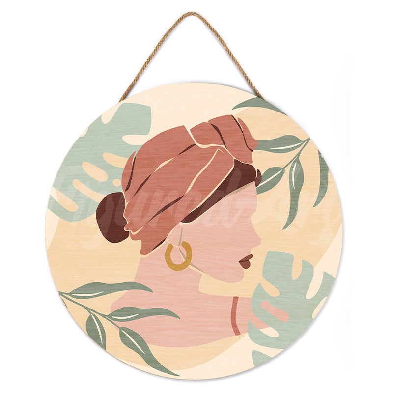 Peinture Par Numéros - Peinture Par Numéro Sur Disque En Bois - Femme Au Turban De Profil
