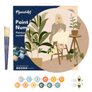 Peinture Par Numéros - Peinture Par Numéro Sur Disque En Bois - Femme Et Bouquet