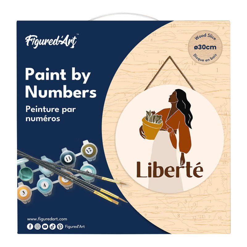 Peinture Par Numéros - Peinture Par Numéro Sur Disque En Bois - Liberté