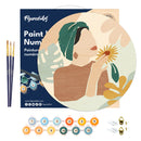 Peinture Par Numéros - Peinture Par Numéro Sur Disque En Bois - Femme Au Turban Vert