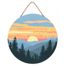 Peinture Par Numéros - Peinture Par Numéro Sur Disque En Bois - Forêt De Pins