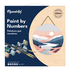 Peinture Par Numéro Sur Disque En Bois - Lever De Soleil Pastel
