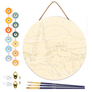 Peinture Par Numéros - Peinture Par Numéro Sur Disque En Bois - Cerf Majestueux Et Paysage