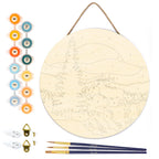 Paint by Numbers on Wooden Disc - Majestic Deer and Landscape