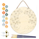 Peinture Par Numéros - Peinture Par Numéro Sur Disque En Bois - Le Mont Fuji