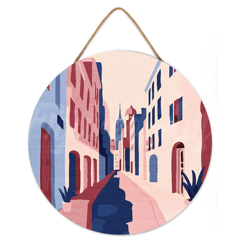 Peinture Par Numéros - Peinture Par Numéro Sur Disque En Bois - Ruelle