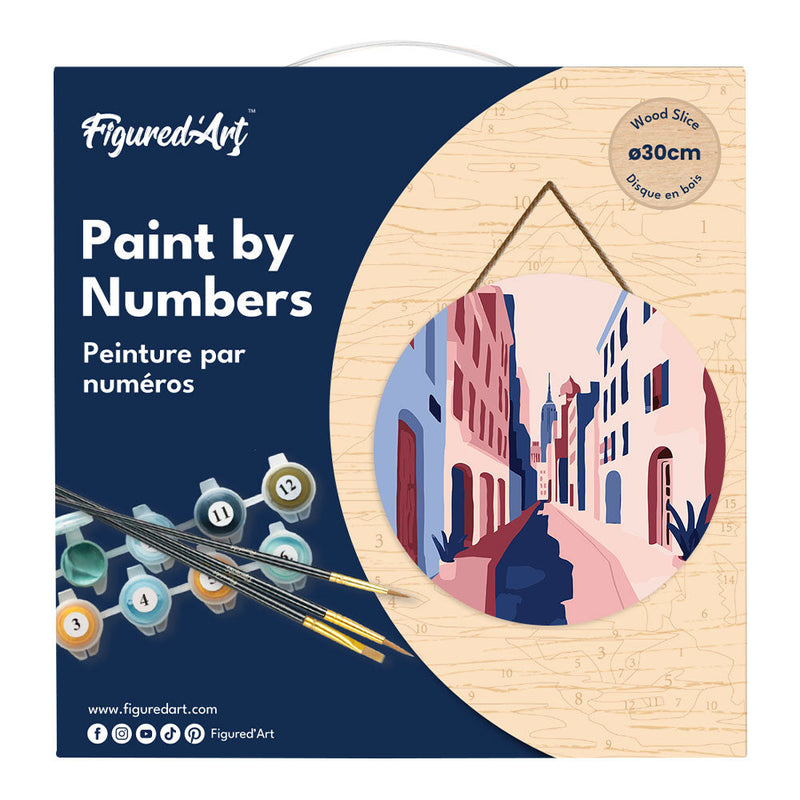 Peinture Par Numéros - Peinture Par Numéro Sur Disque En Bois - Ruelle