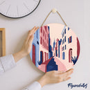 Peinture Par Numéros - Peinture Par Numéro Sur Disque En Bois - Ruelle