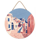 Peinture Par Numéros - Peinture Par Numéro Sur Disque En Bois - Santorin