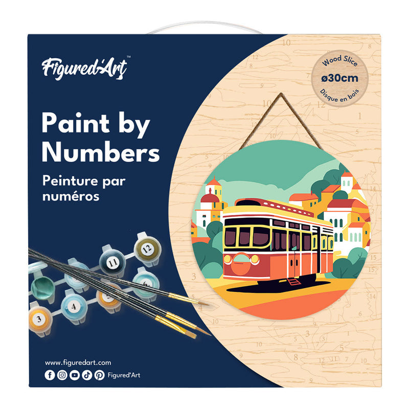 Peinture Par Numéros - Peinture Par Numéro Sur Disque En Bois - Lisbonne