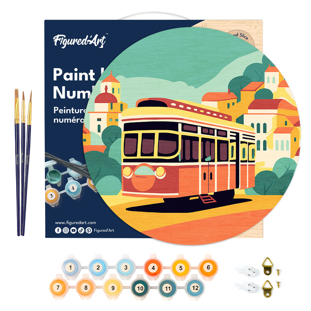 Peinture Par Numéro Sur Disque En Bois - Lisbonne