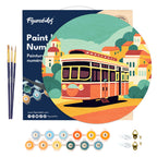 Peinture Par Numéro Sur Disque En Bois - Lisbonne