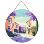 Peinture Par Numéro Sur Disque En Bois - Printemps En Provence