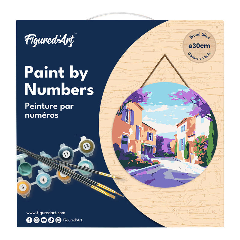 Peinture Par Numéros - Peinture Par Numéro Sur Disque En Bois - Printemps En Provence