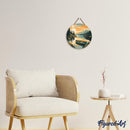 Peinture Par Numéros - Peinture Par Numéro Sur Disque En Bois - Lac De Montagne Et Canoë