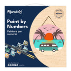 Peinture Par Numéro Sur Disque En Bois - Plage Malibu