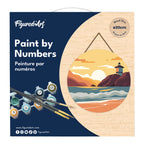 Peinture Par Numéro Sur Disque En Bois - Plage De Malibu