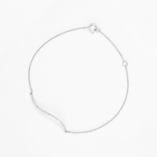 Bracelet "Amya" D0,10/29 - Or Blanc 375/1000
