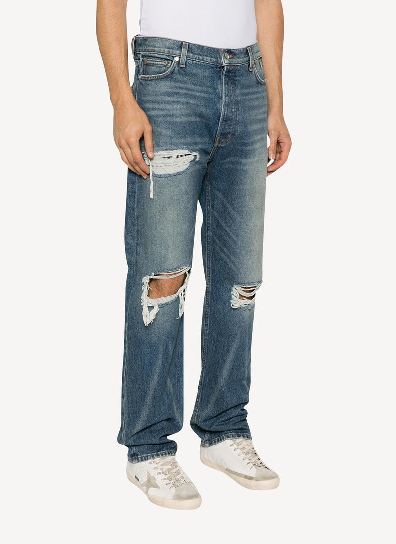 Rhude - Pantalon - Blue Washed Medium - Homme