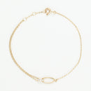 Bracelet "Angelia" Or Jaune  375/1000 Et Zirconium