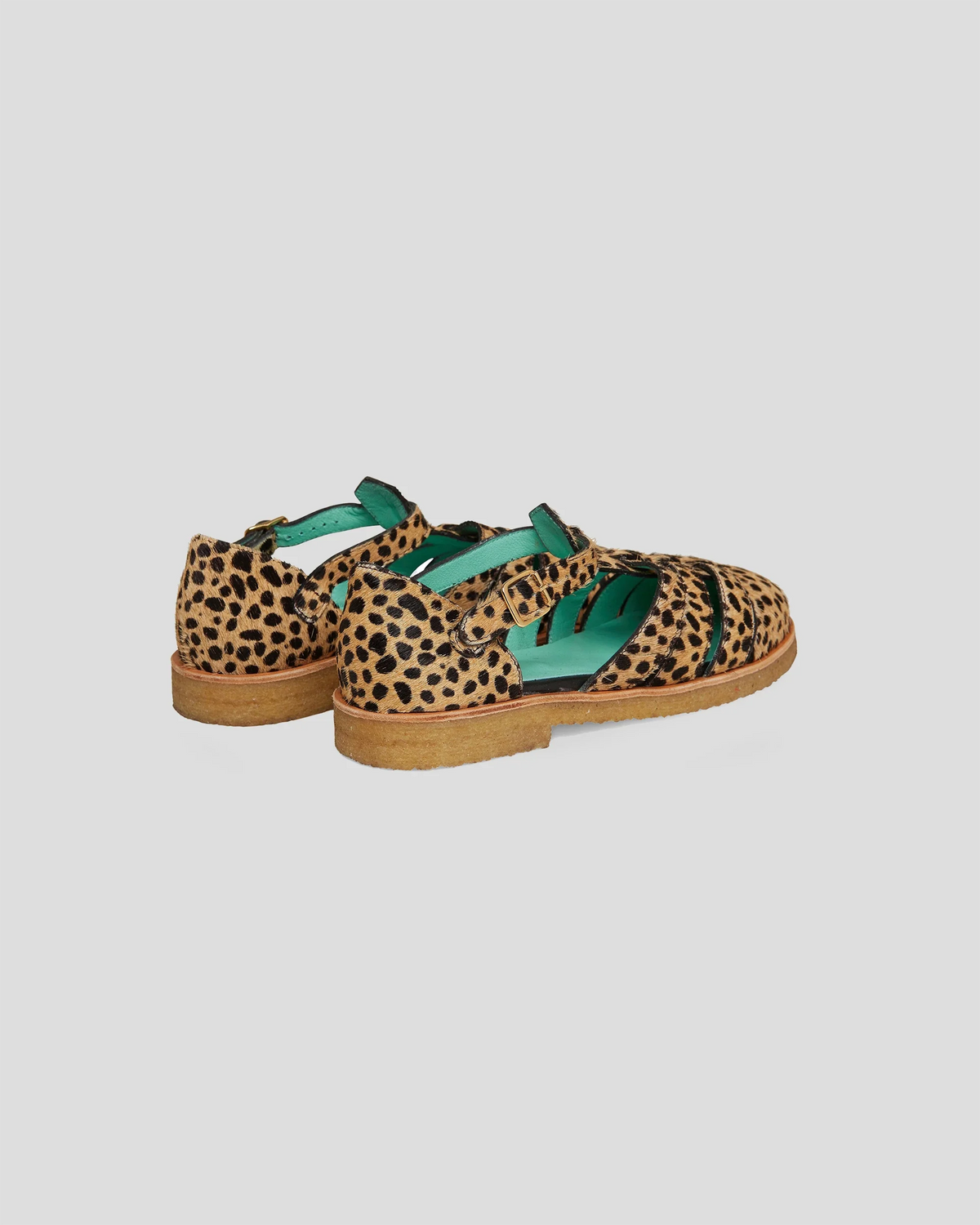 Sandales Ricky En Cuir Imprimé Léopard