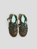Ricky Sandals in Giraffe Print Leather