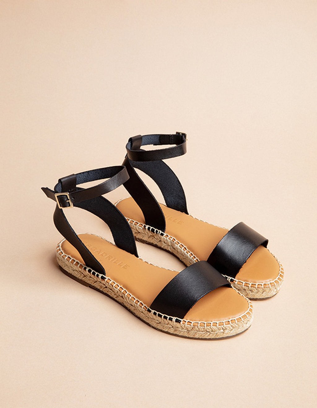 Alpargatas Planas Rioja - Piel Negro - Mujer