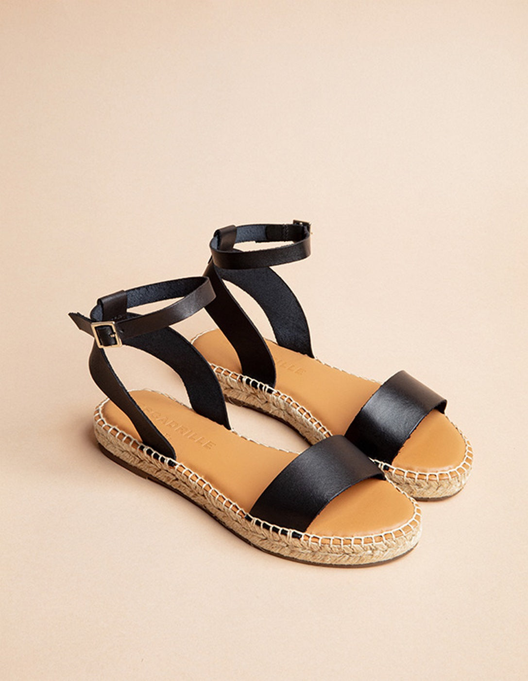 Alpargatas Planas Rioja - Piel Negro - Mujer
