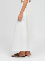 Jupe Midi Ritha Blanc Cassé