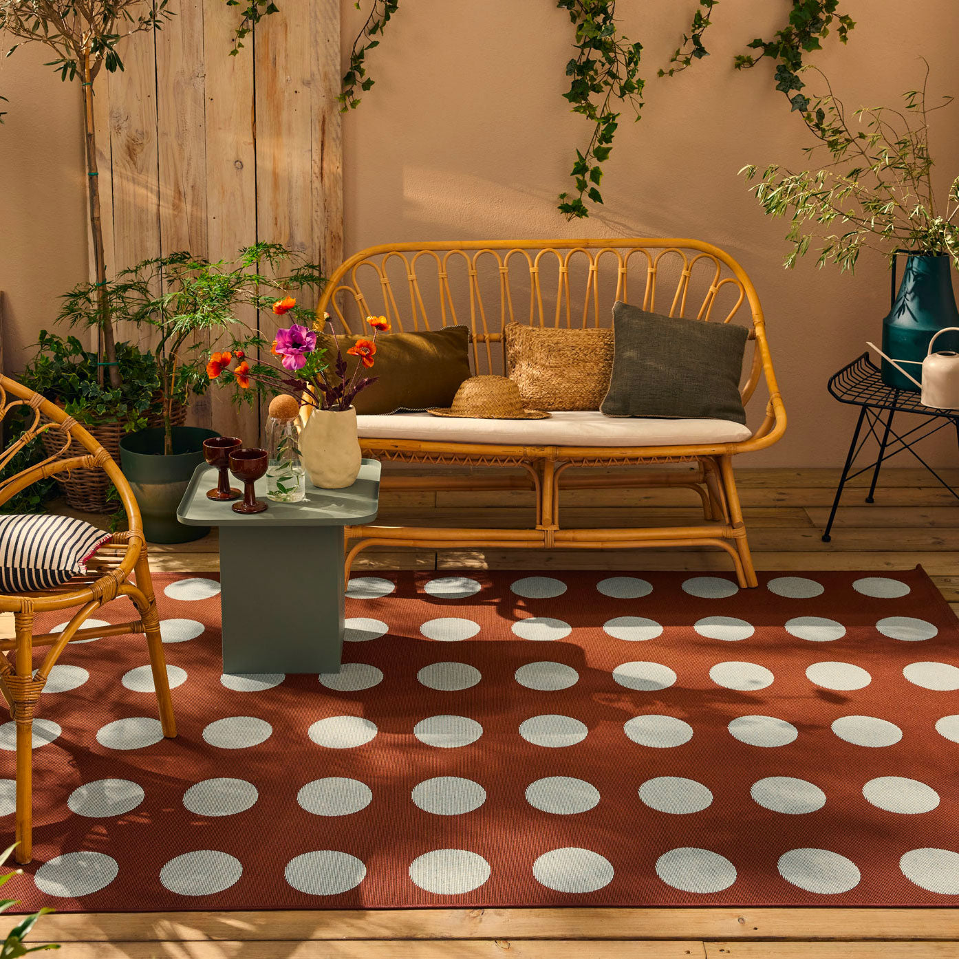 Riveira - Tapis D'Extérieur - Polypropylène/Polyester - Marron