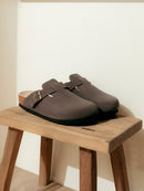 Zuecos Riva Velour Gris Oscuro