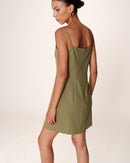 Vestido Corto Rivoli Verde Escote Cuadrado