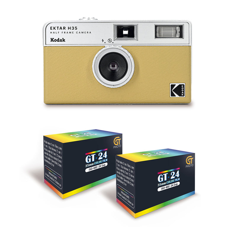 Film Camera - EKTAR H35 - Sand - 2 Free Color Films - Kodak