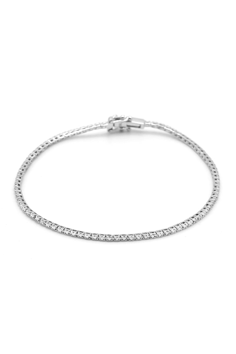 Bracelet Rivière Diamants 0,24Ct/92 - Or Blanc 375/1000