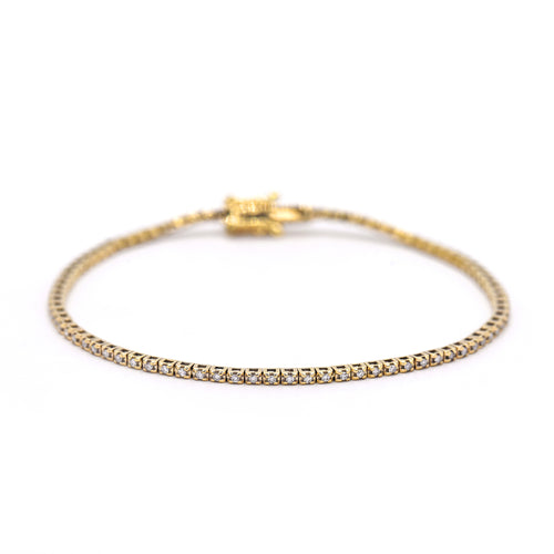 Bracelet Rivière Diamants 0,24Ct/92 - Or Jaune 375/1000