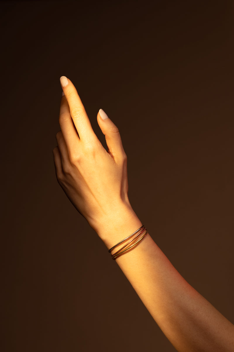 Bracelet "Trio D'Or" Or Tricolore 375/1000