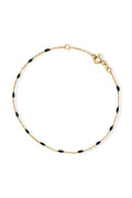 Bracelet Email Noir Or Jaune 375/1000