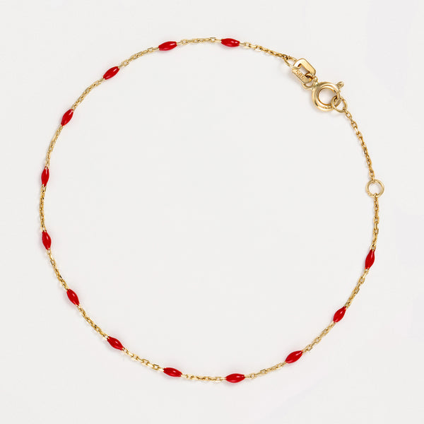 Pulsera Esmalte Rojo